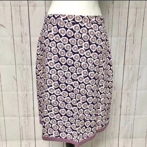 Boden (US 8R) Floral Print A Line Cotton Skirt